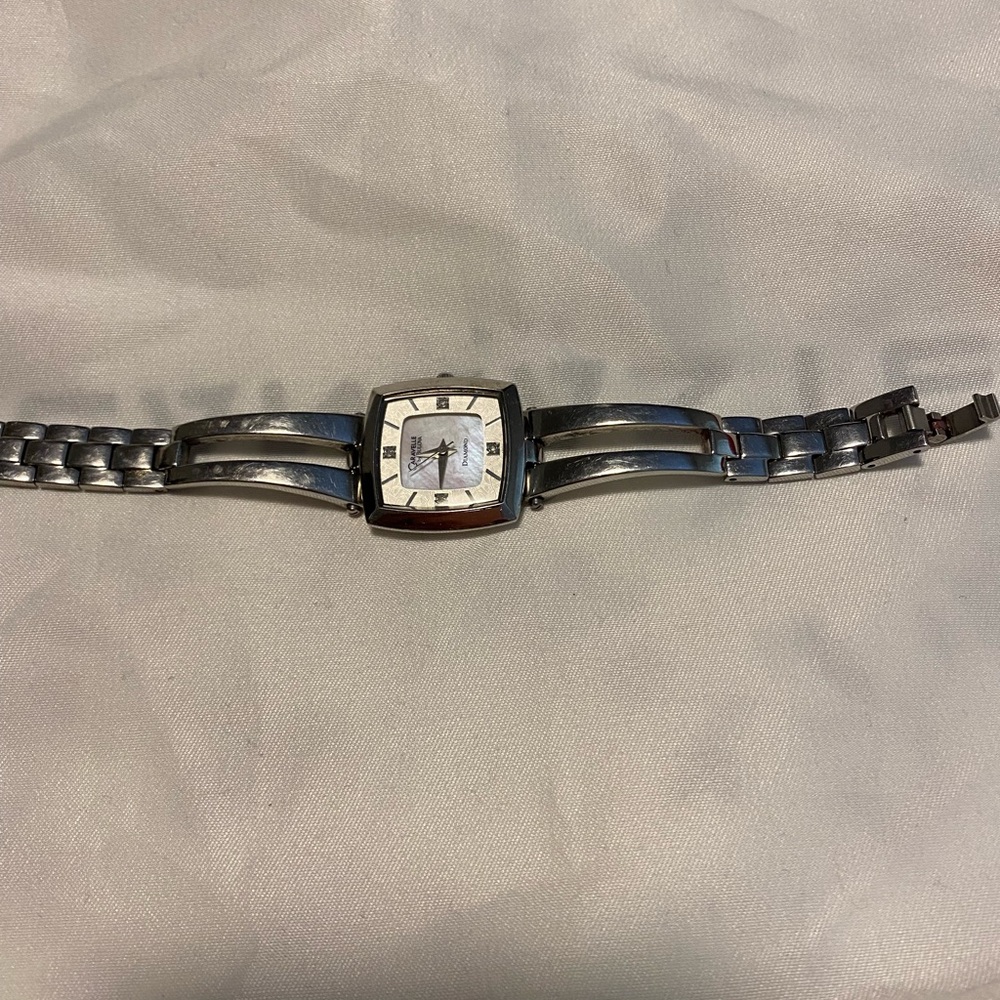 Bulova Silver Square Dial Watch